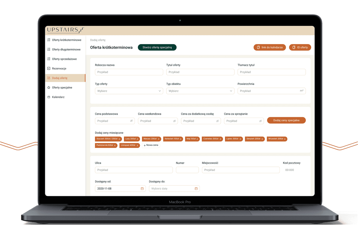 For our client Upstairs, a digital strategy was essential, with a focus on elegant UI/UX design, a clear interface, and a reservation management panel, as shown in the graphic.