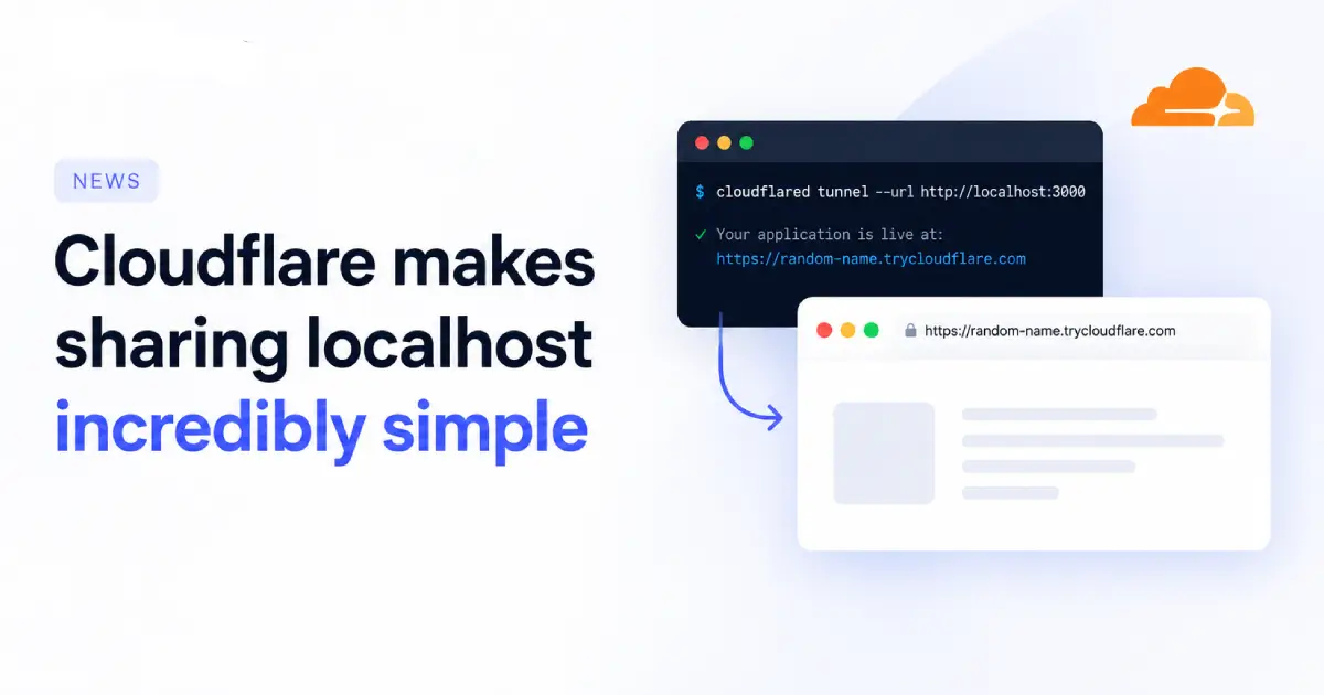 Cloudflare makes sharing localhost incredibly simple